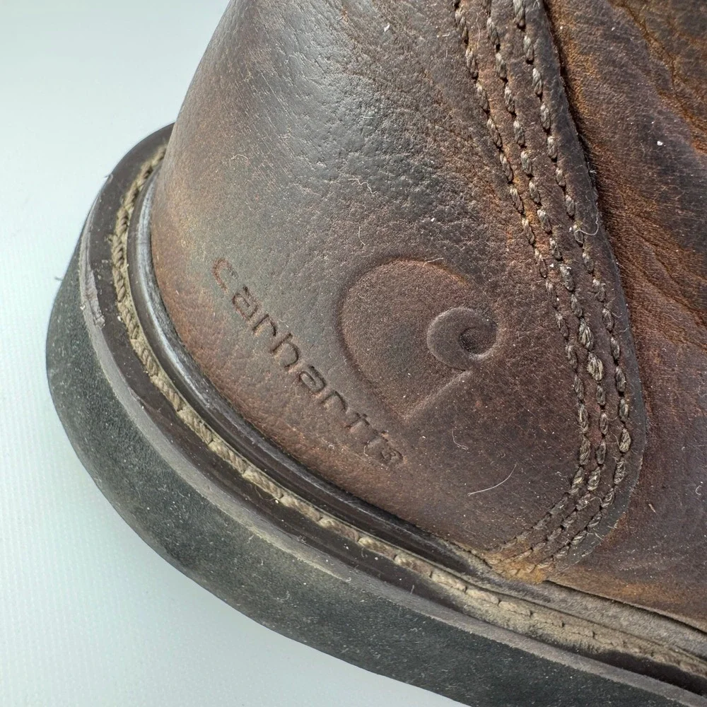 Carhartt CMS4190 Romeo Waterproof Work Boots Men 12 M Brown Leather EH Soft Toe